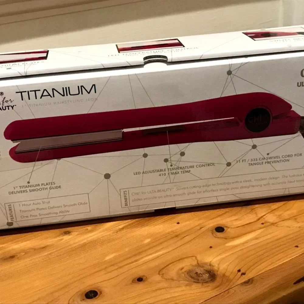 Ulta Beauty Pink Titanium Flat Iron Hair Straightener